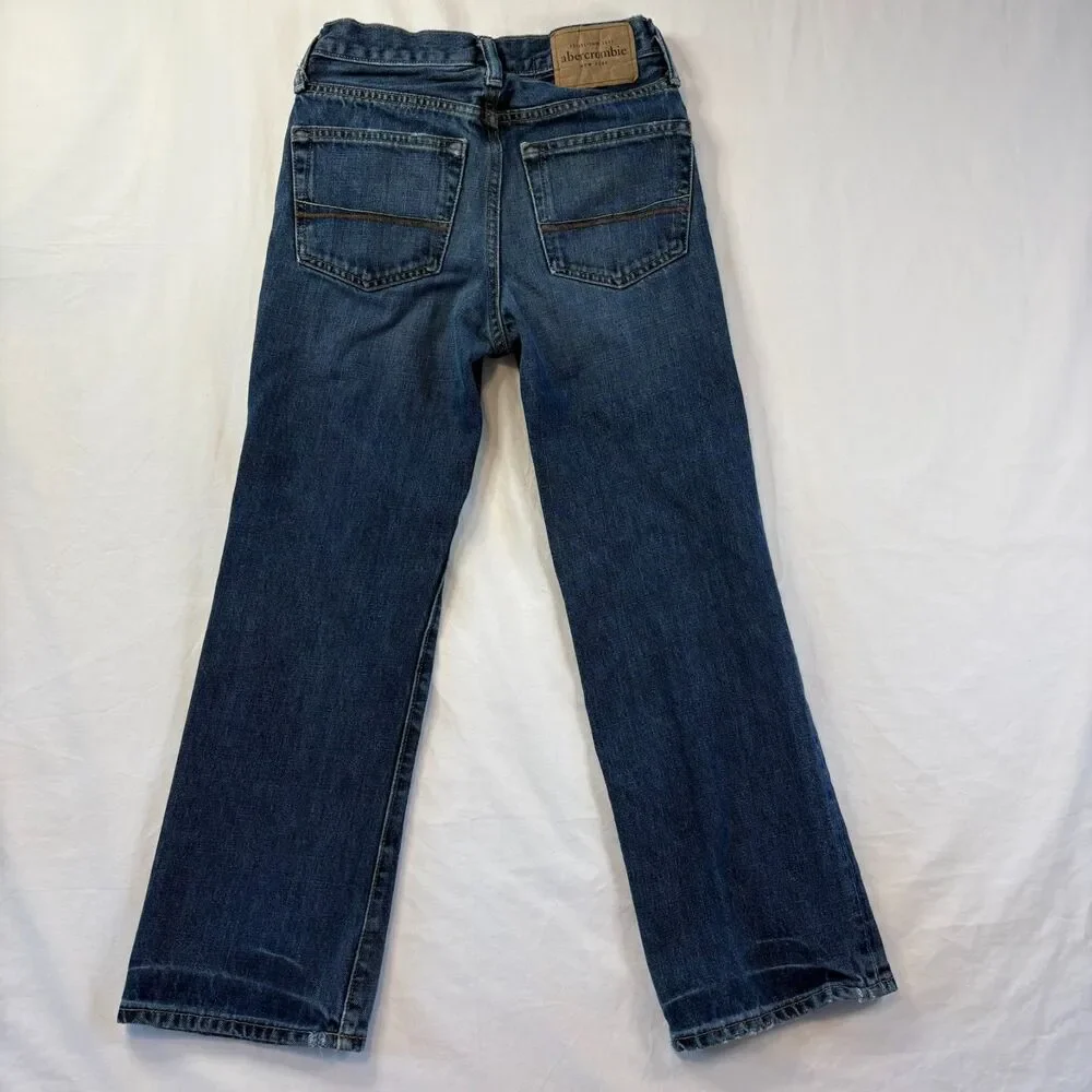 Vtg Abercrombie Kids Kilburn Low Rise Boot Cut Distressed Denim Jeans Sz 10 Reg